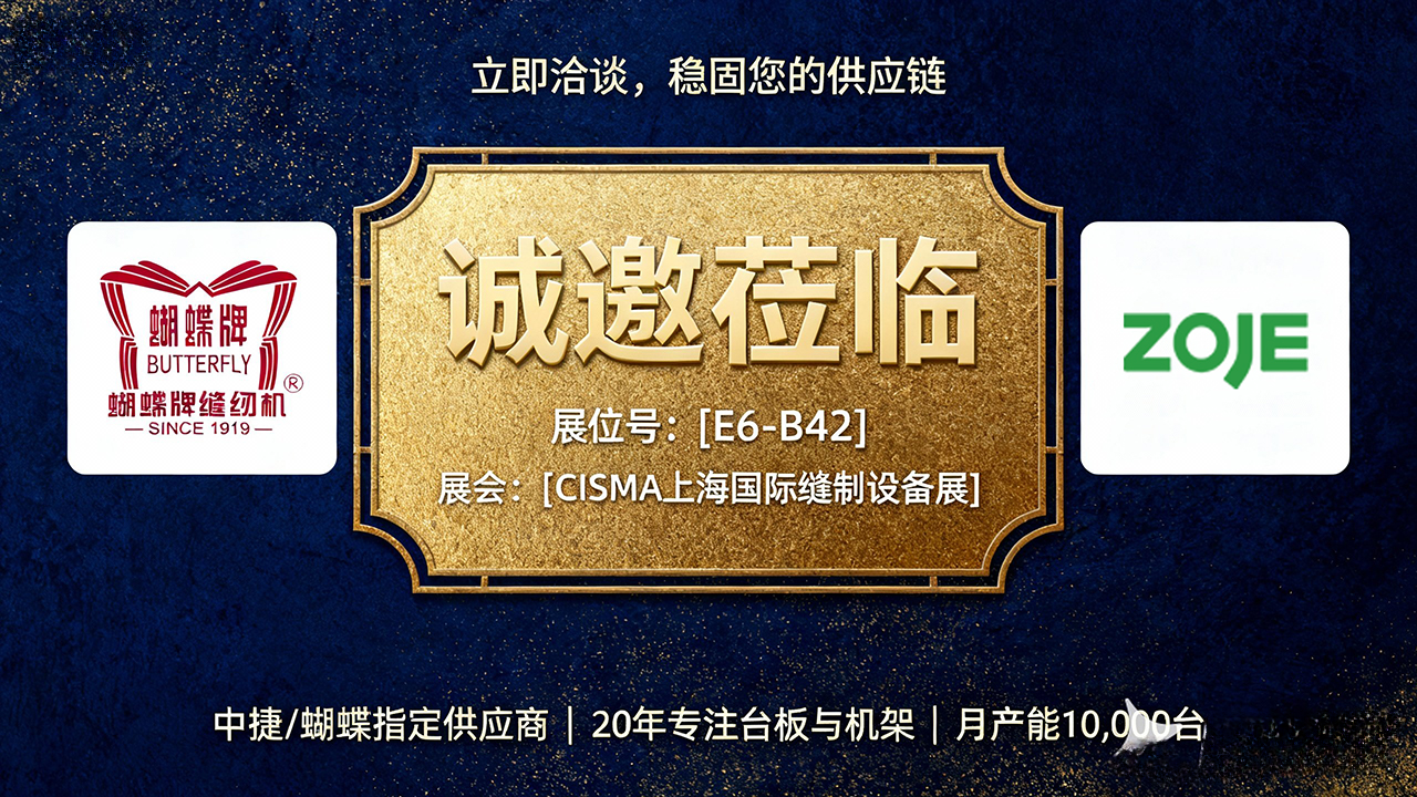 上海国际缝制设备展:20年专注缝纫机台板与机架制造